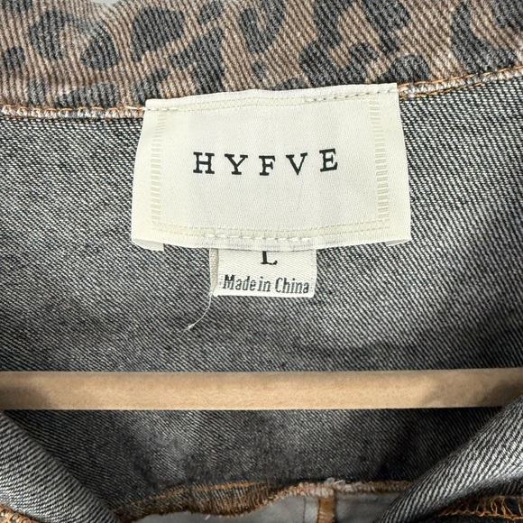 HYFVE Black and Gray Leopard Jean Jacket - Picture 4 of 4